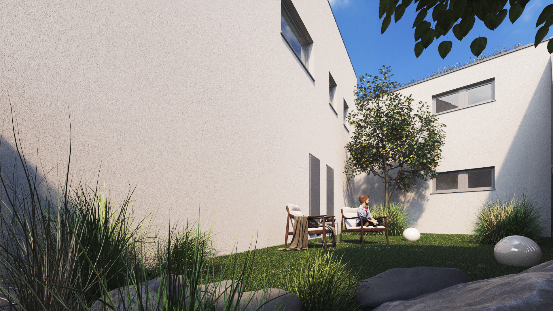 Courtyard garden space